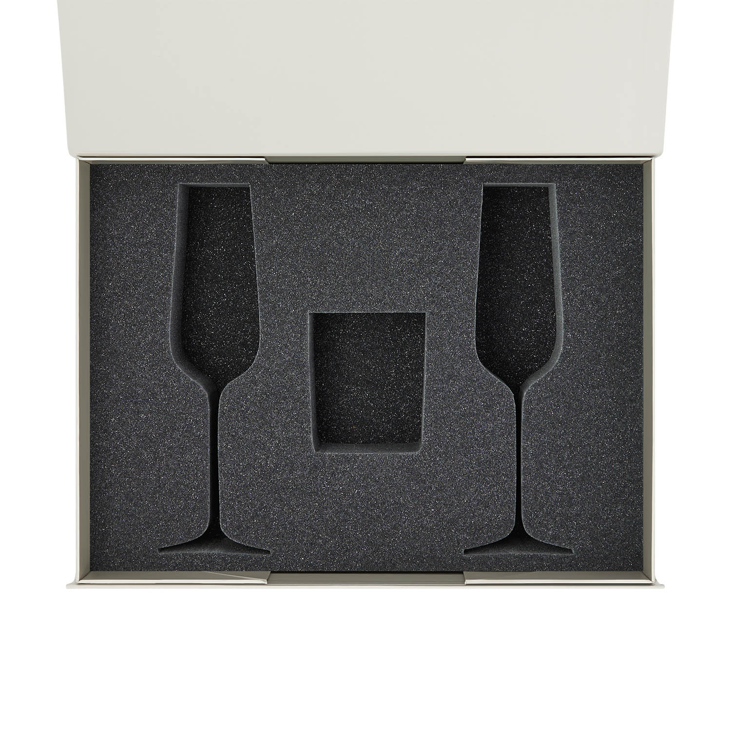 Ложемент под свечу Энигма (Enigma) + 2 бокала для шампанского в среднюю коробку-трансформер (арт. 695721)