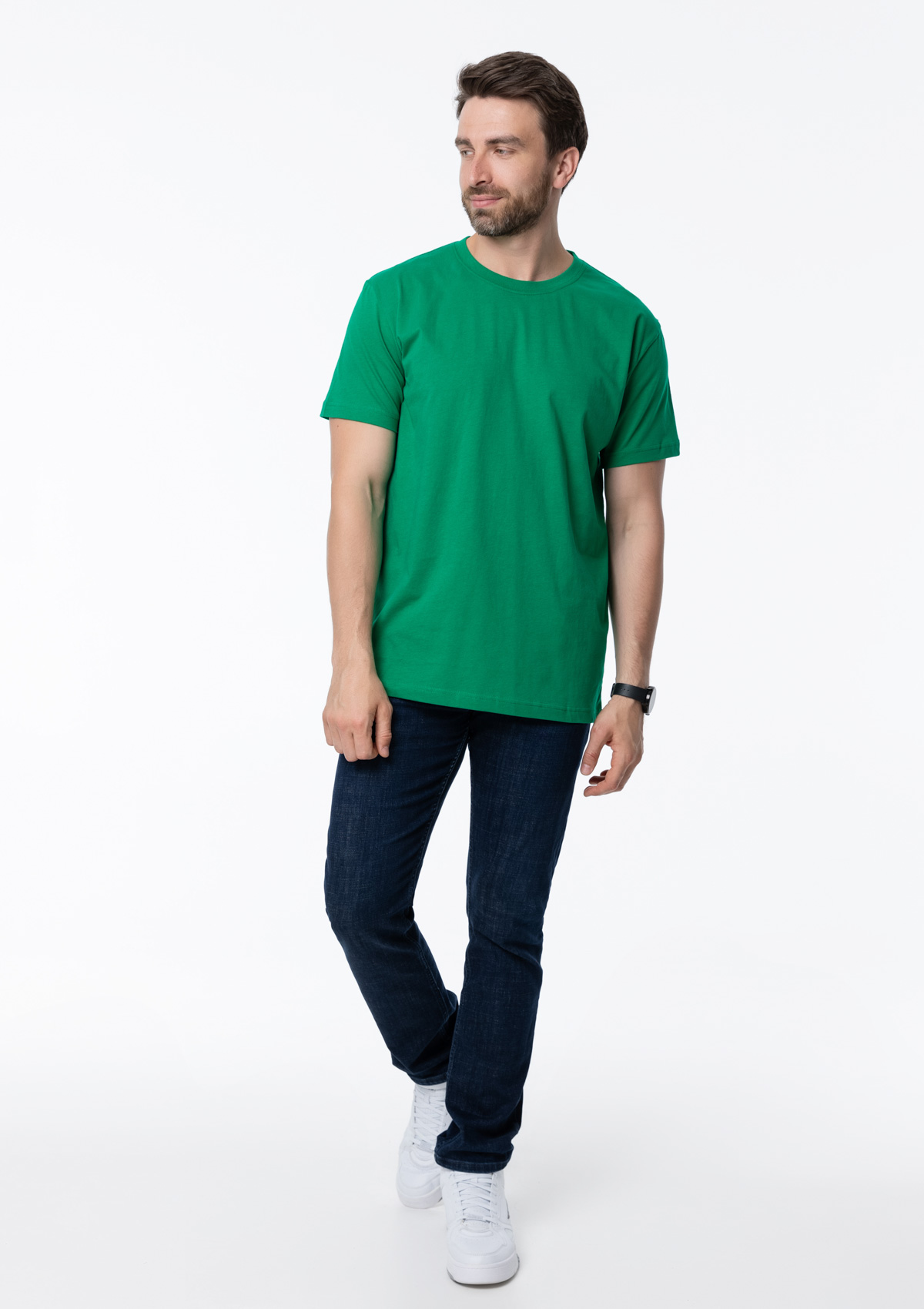 Футболка унисекс хлопок 150, 52, Зелёный,  (30/1)  (56/XXXL)