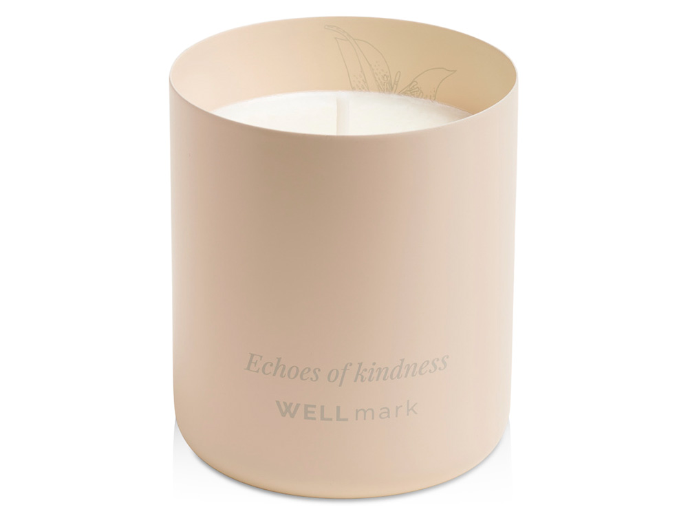 Ароматическая свеча Echoes of Kindness с логотипом Wellmark | Print Logo