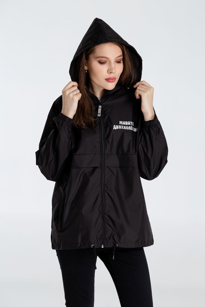 Ветровка «Живите двухколесно», ver. 2 — пример нанесения логотипа (Соль) | Print Logo