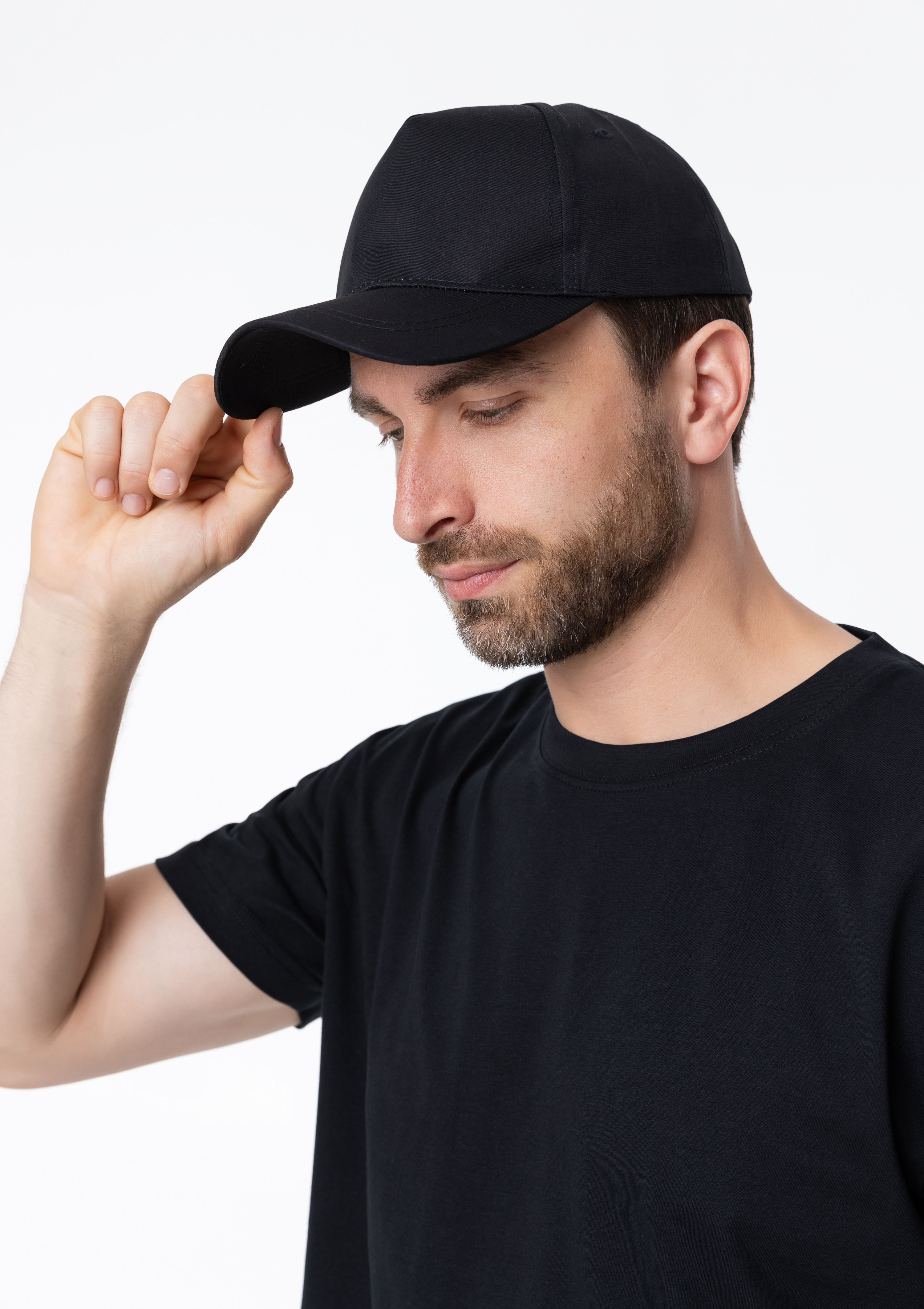 Бейсболка STAN 5 клиньев хлопок 150, 13, Чёрный,  (20)  (56-58/ONE SIZE)