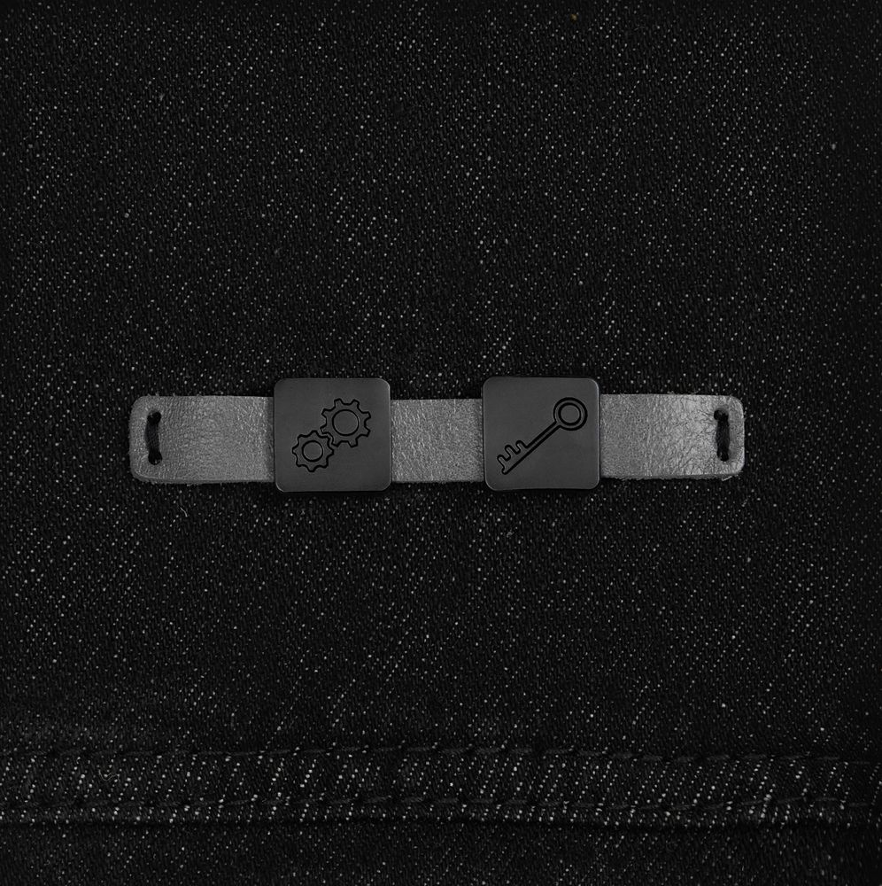 Лейбл кожаный Gimel, S