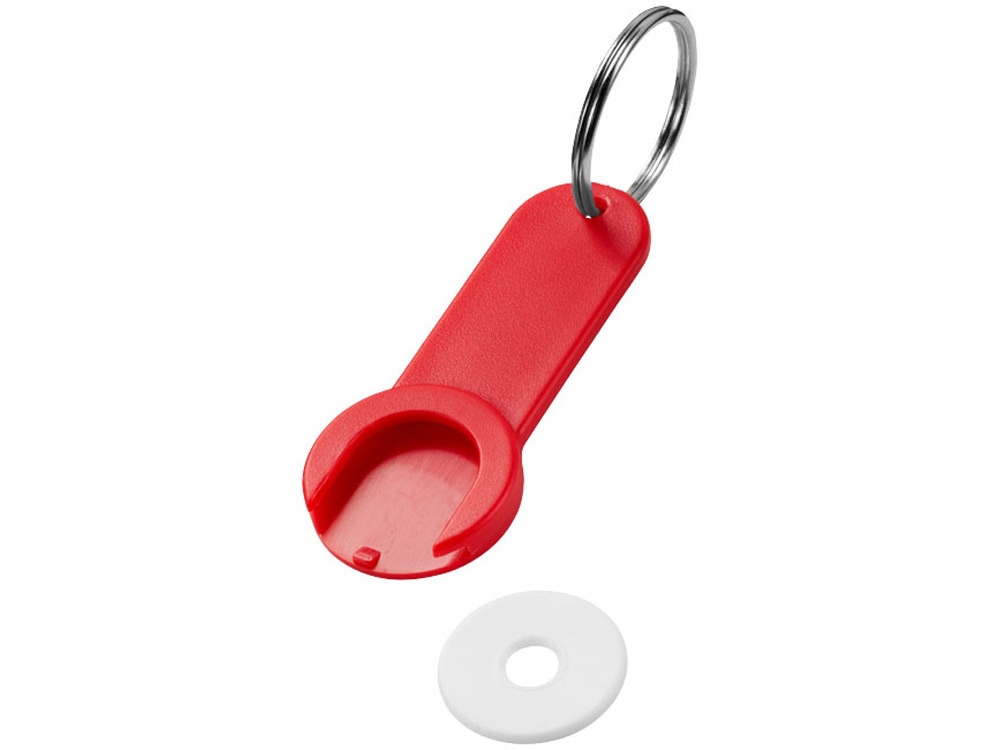 Брелок-держатель для монет Shoppy, красный
