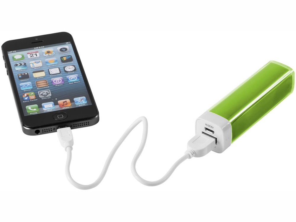 Портативное зарядное устройство Flash 2200 мА/ч, лайм