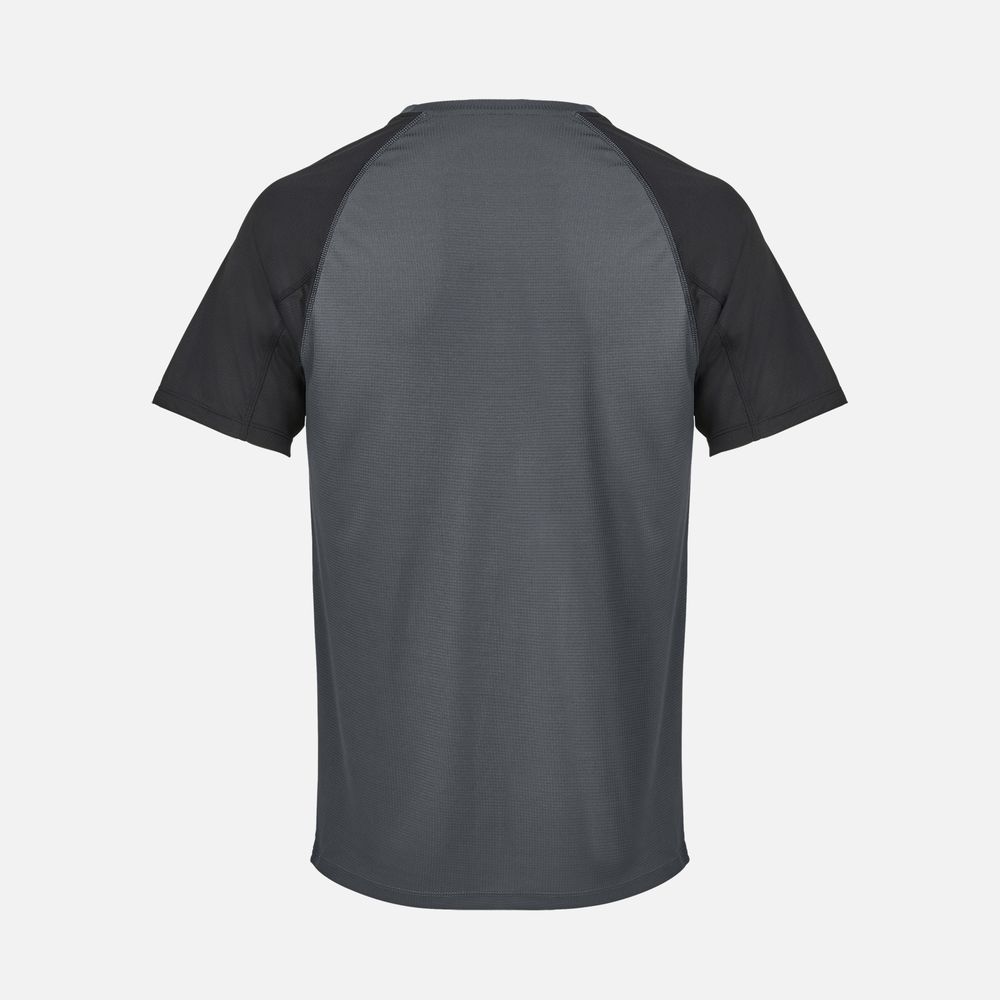 Футболка спортивная унисекс Vortex, черная с темно-серым, размер XXL