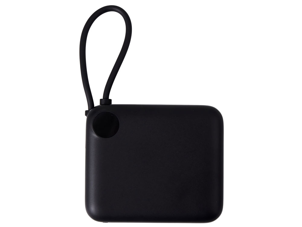 Внешний аккумулятор со встроенным кабелем Liri, QC/PD, 10000 мАч, черный