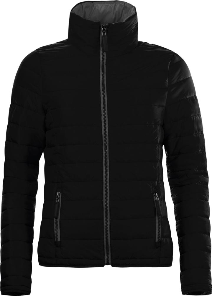 Пуховик легкий женский Ride Women темно-синий с логотипом Sol's | Print Logo