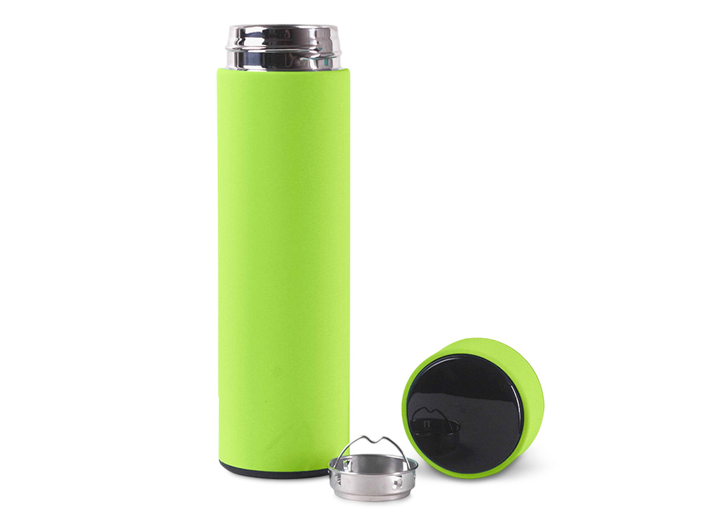 Термос FAMILY MARK LED, индикатор, soft touch с логотипом  | Print Logo