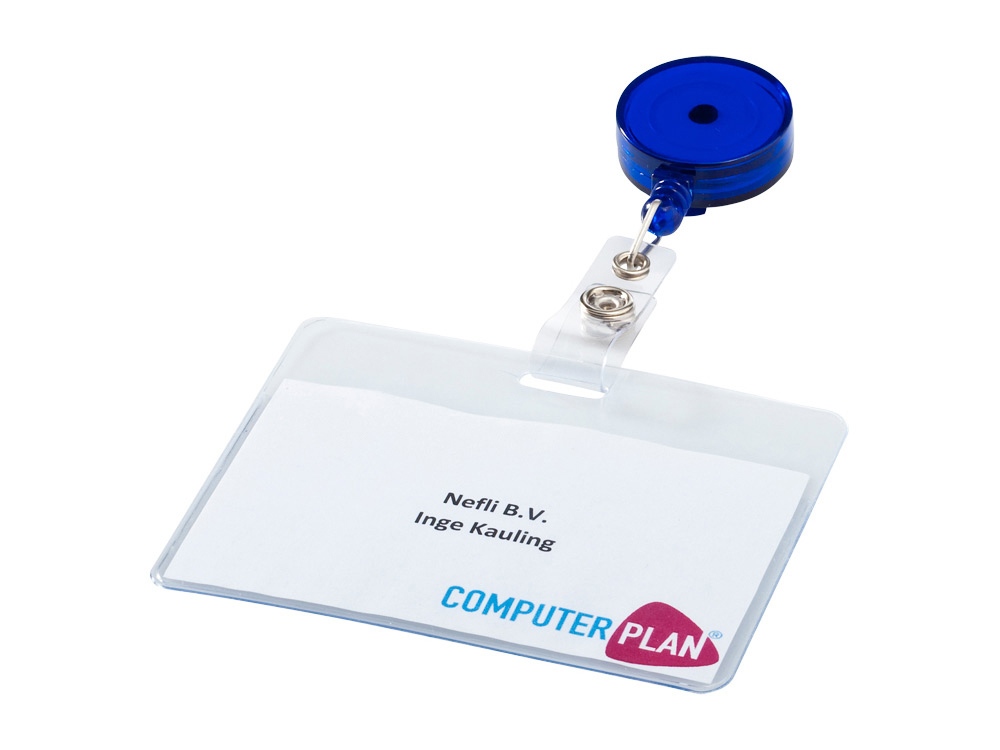 Держатель для бейджа или карты доступа Lech, синий прозрачный