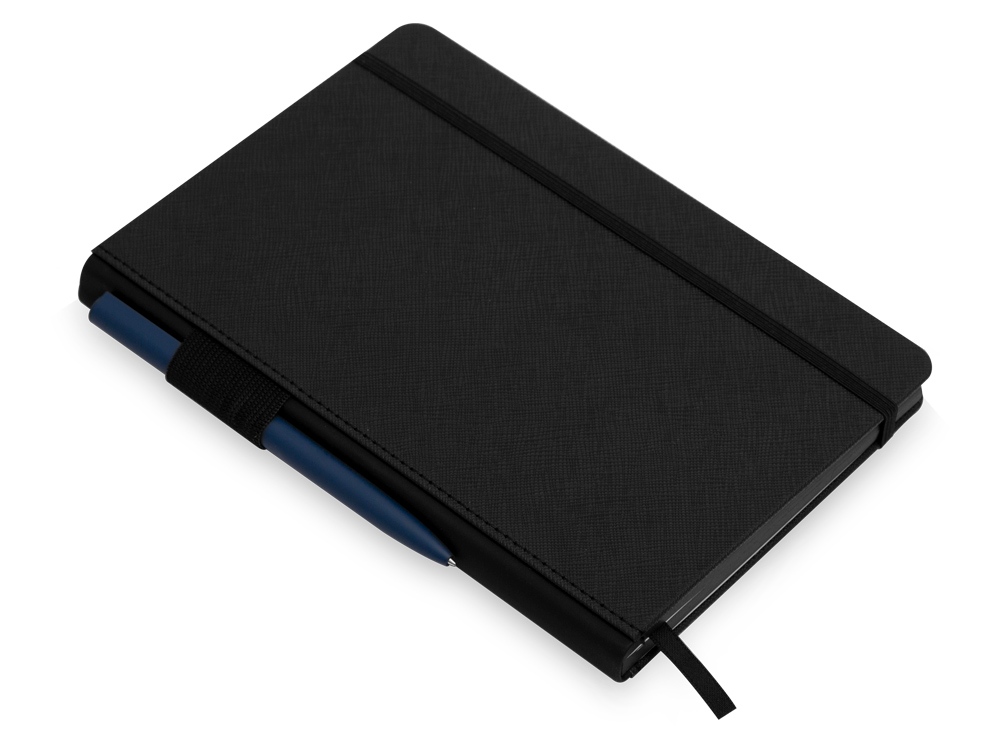 Бизнес блокнот Bossy с цветным срезом, твердая обложка, 128 листов, черный