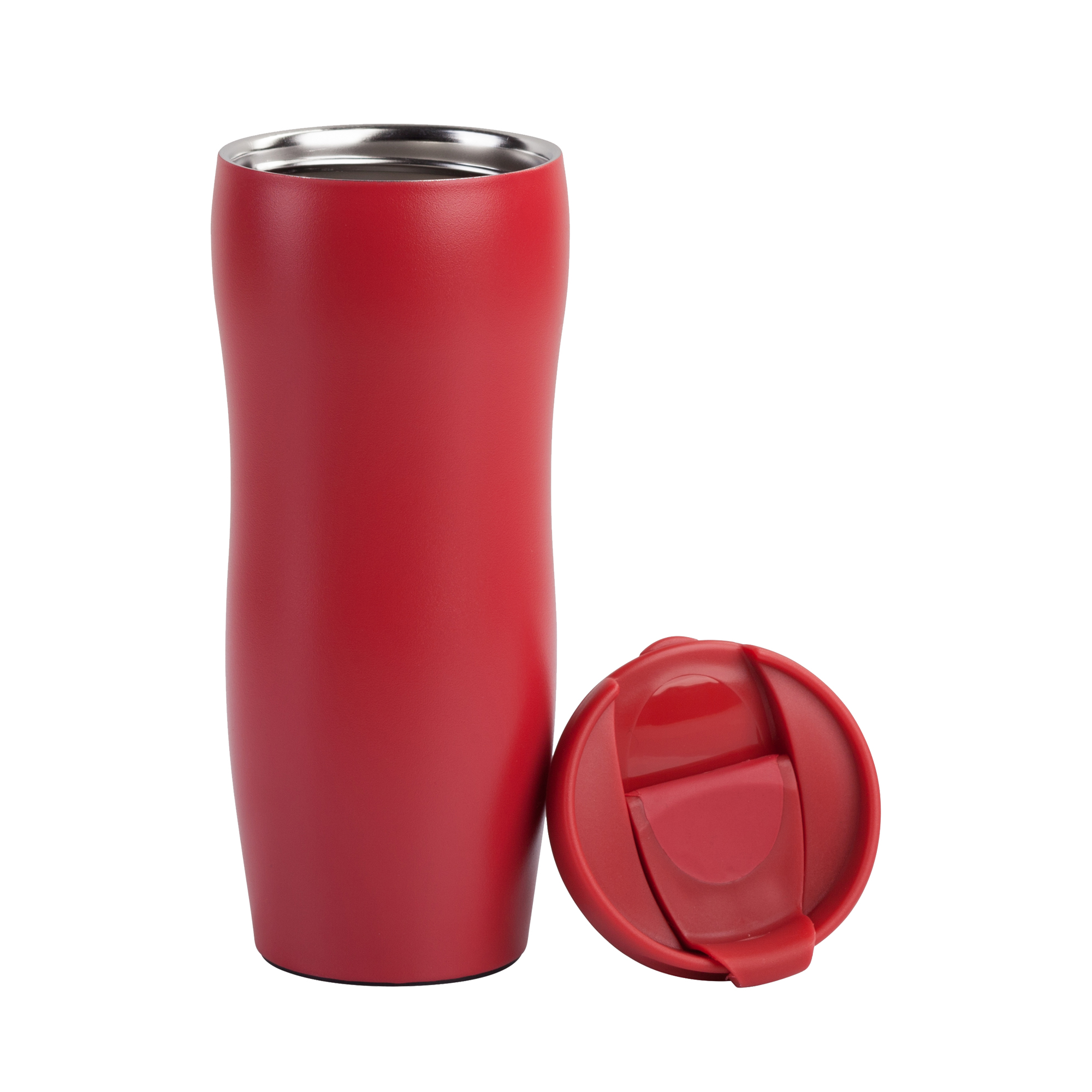 Термостакан "Монтана" 400 мл, покрытие пудра, красный