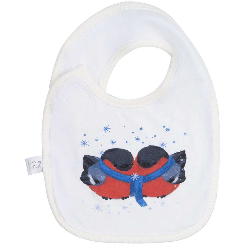 Нагрудник детский «Моя снежинка» — пример нанесения логотипа (Molti) | Print Logo