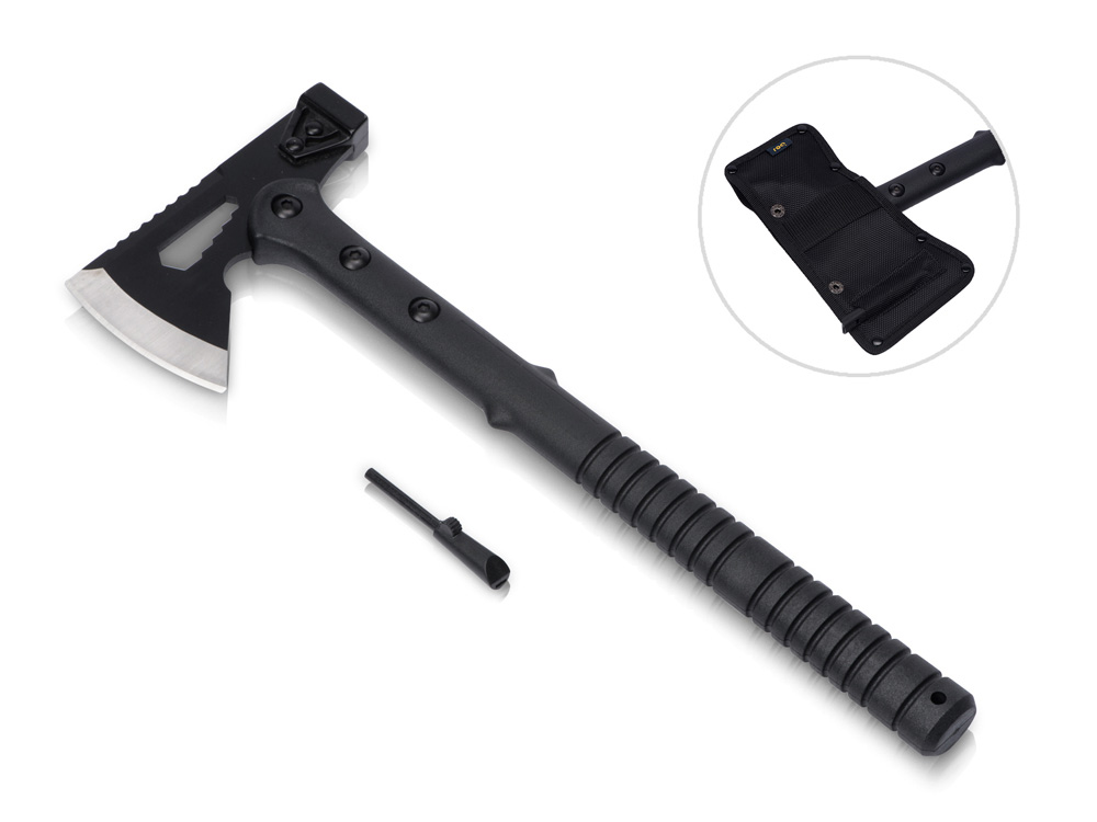 Топор 4-в-1 с огнивом Lumber с логотипом roq | Print Logo