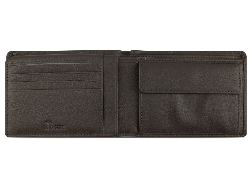 Портмоне BUGATTI БАНДА | BANDA, с защитой данных RFID, коричневое, кожа/полиэстер, 12,5х2х9 см