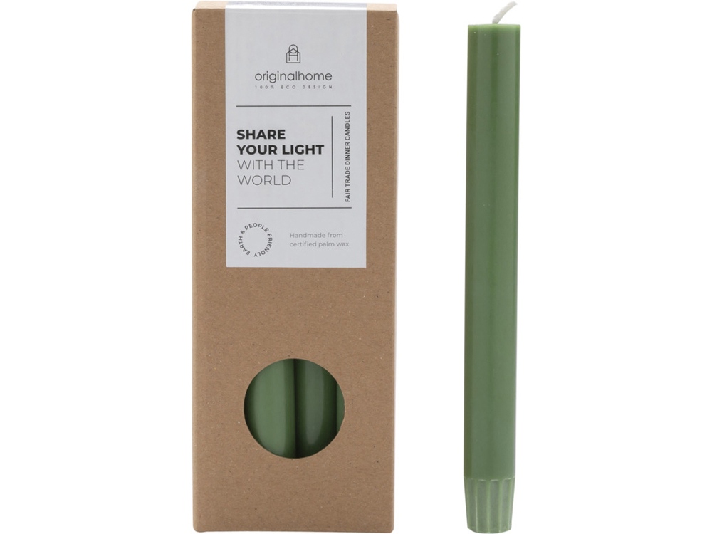 Набор столовых свечей матча с логотипом Originalhome | Print Logo