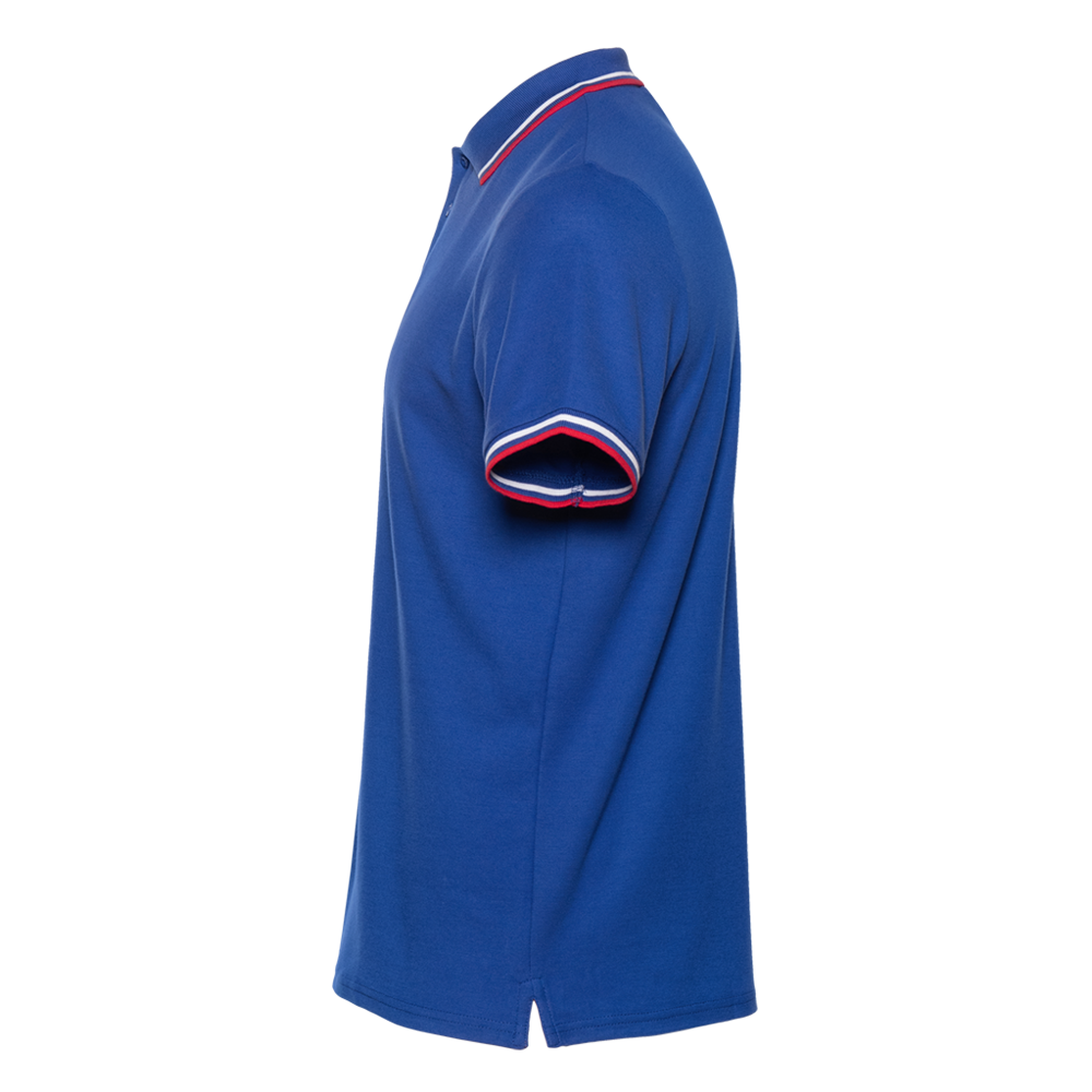 Рубашка поло мужская триколор STAN хлопок/полиэстер 185, 04RUS, Синий,  (16/1)  (48/M)