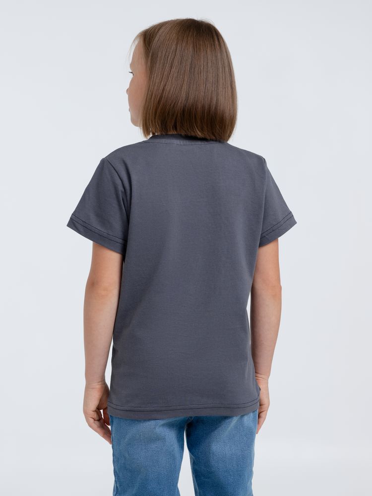 Футболка детская T-Bolka Kids, темно-серая (графит), 12 лет