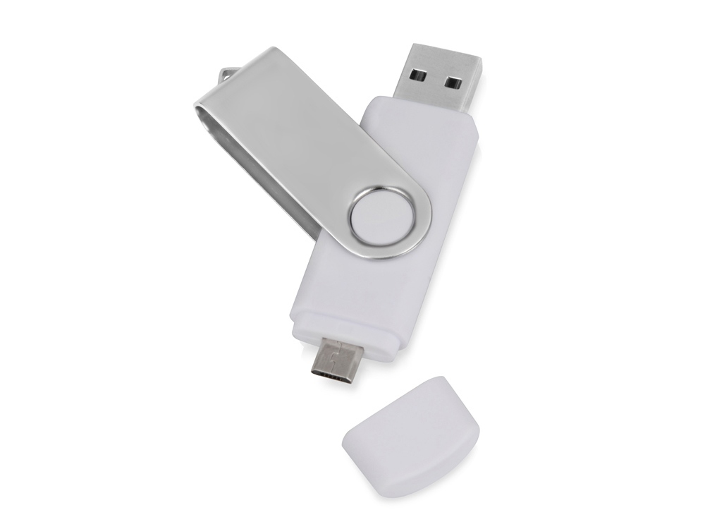 USB/micro USB-флешка на 16 Гб Квебек OTG с логотипом  | Print Logo