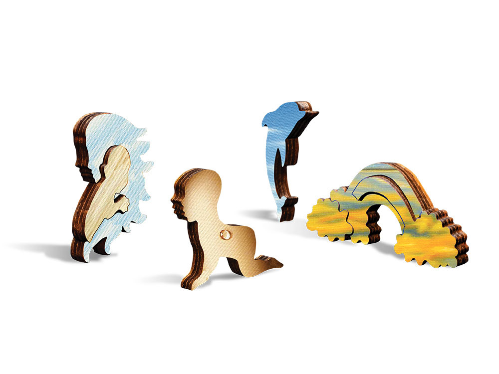 Деревянный пазл Цветок в душе, 220 деталей