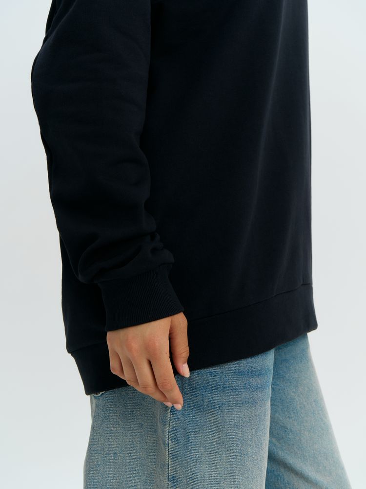 Свитшот оверсайз унисекс Omnifit, черный, размер XL/XXL