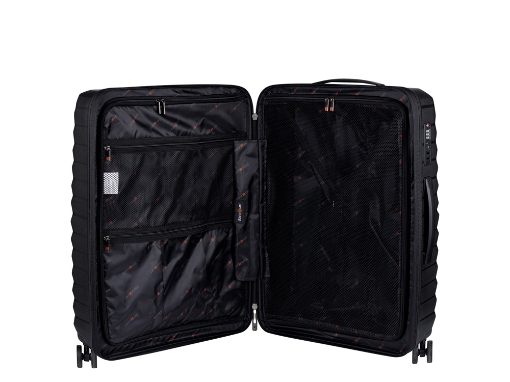 Чемодан Eberhart Dune средний М полипропилен черный 46D-009-424