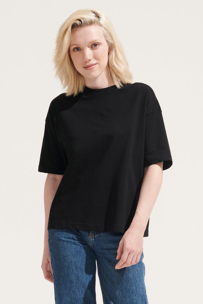 Футболка оверсайз женская Boxy Women, темно-серая (графит), размер S