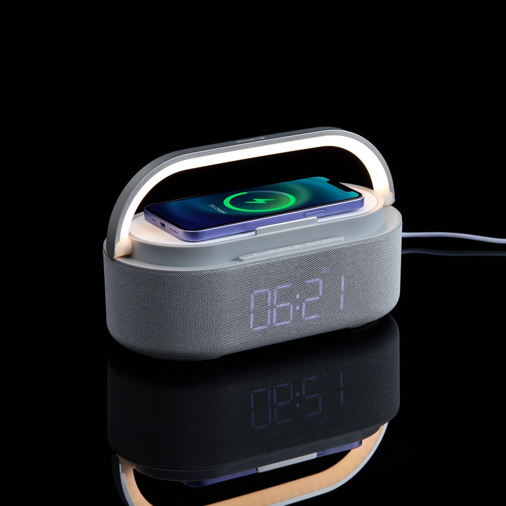 Колонка с часами и беспроводной зарядкой Veske ver.2