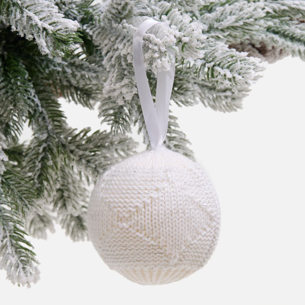 Вязаный шарик «Зимний шарм» с логотипом teplo | Print Logo