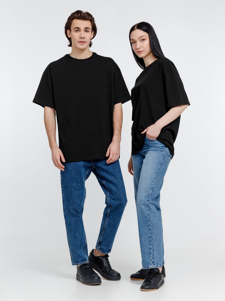 Футболка оверсайз унисекс Big Haul, черная, размер L