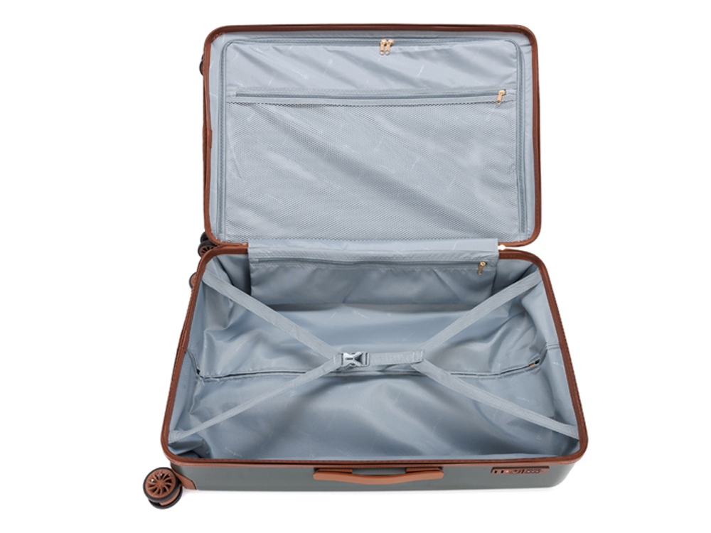 Чемодан BUGATTI АМЕЛИЯ | AMELIA, зеленый, поликарбонат / АБС-пластик, 50х29х76 см, 85 л