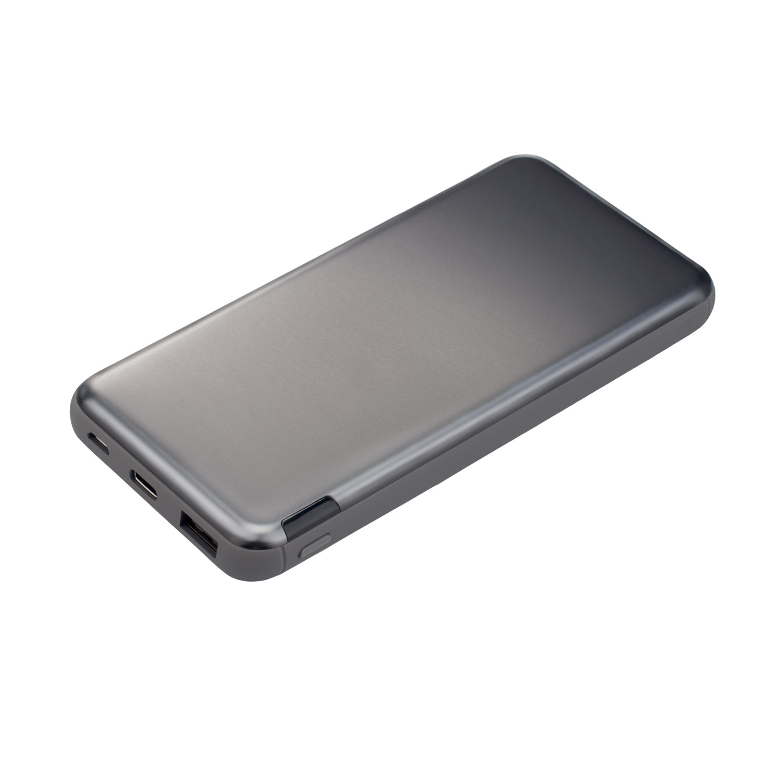 Внешний аккумулятор Vertu Plus 10000 mAh, графитовый металлик с логотипом Portobello Внешние Аккумуляторы | Print Logo