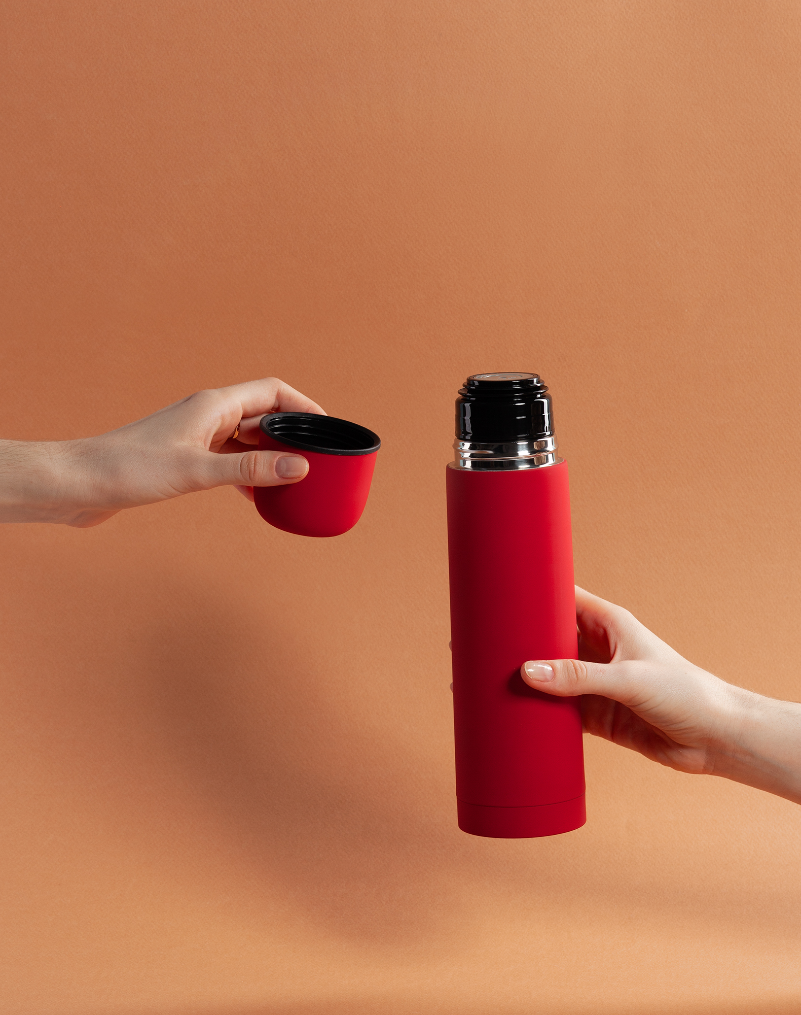 Термос "Крит" 500 мл, покрытие soft touch фото на сайте Print Logo.