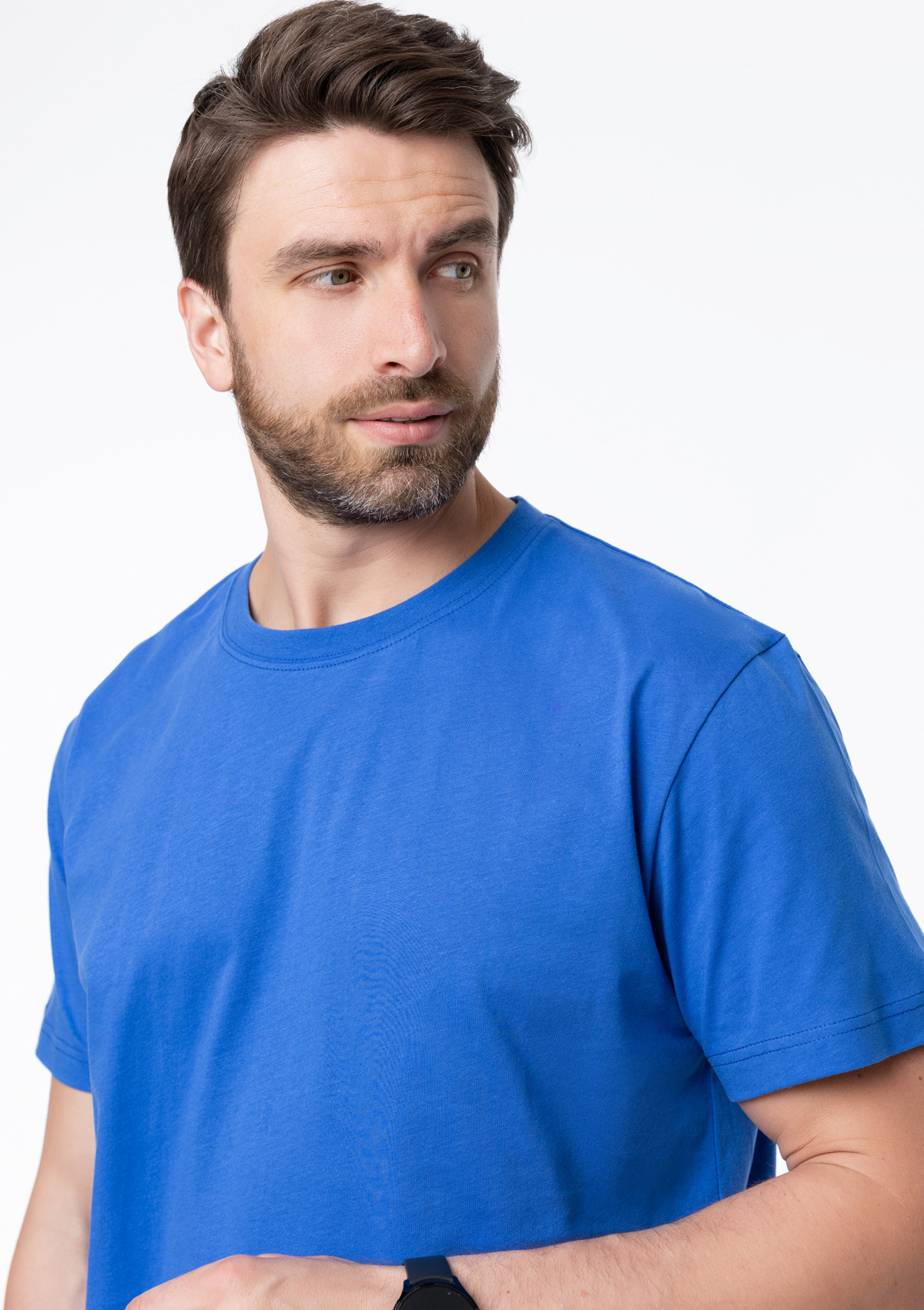 Футболка унисекс хлопок 150, 52, Синий,  (16/1)  (50/L)