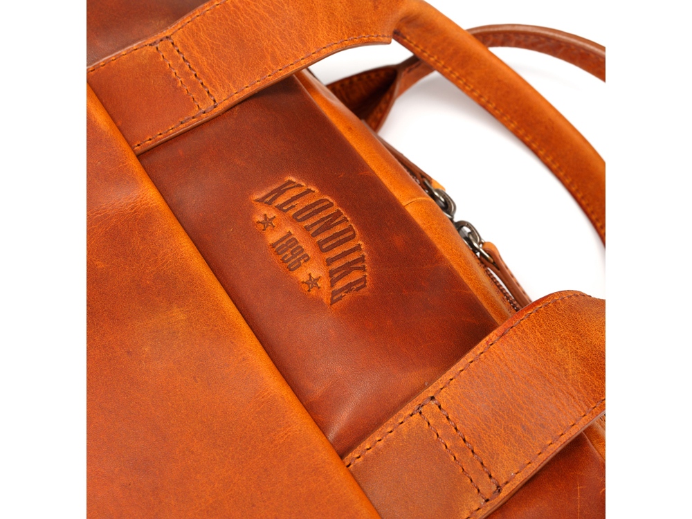 Сумка KLONDIKE DIGGER Mavis, натуральная кожа цвета коньяк, 32 x 40 x 8 см