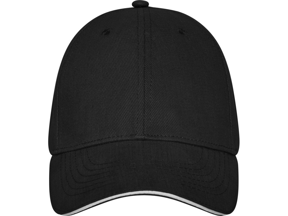Бейсболка Darton, 6 панелей, черный
