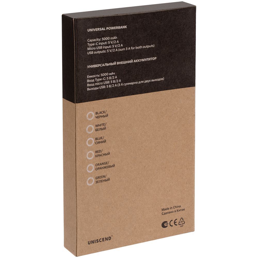 Аккумулятор Uniscend Half Day Type-C 5000 мАч фото на сайте Print Logo.