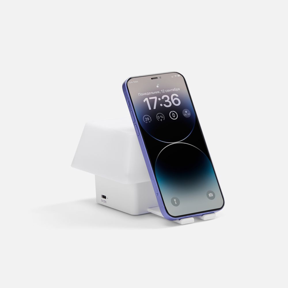 Светильник с подставкой для смартфона Knoppi фото на сайте Print Logo.