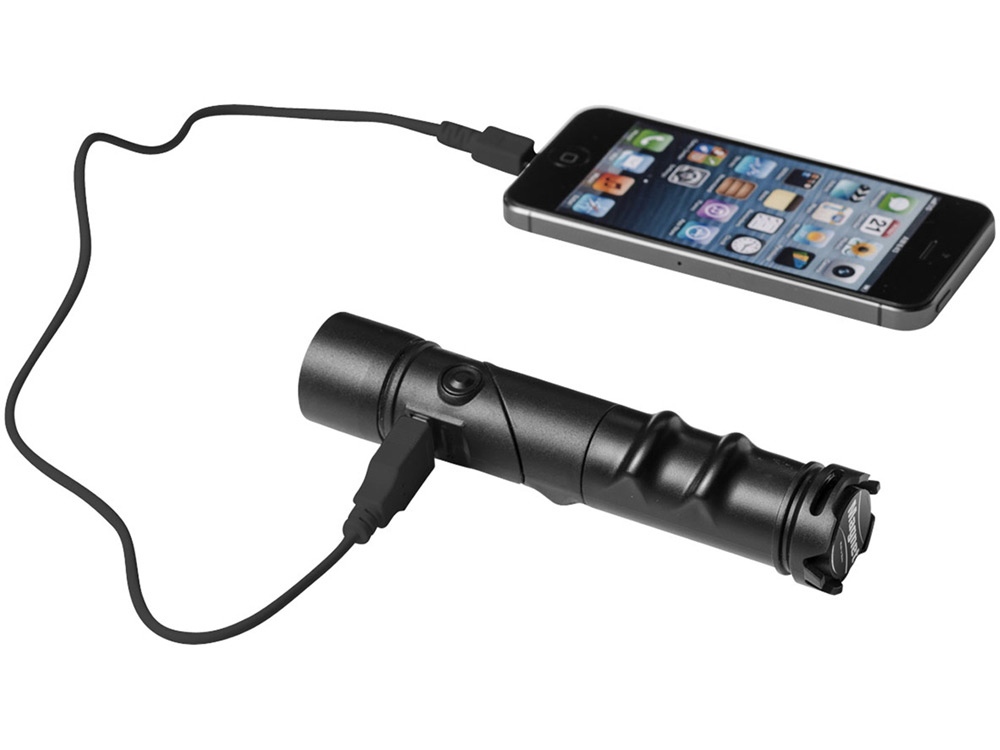 Зарядное устройство PB-1400 автомобильное с фонариком, черный