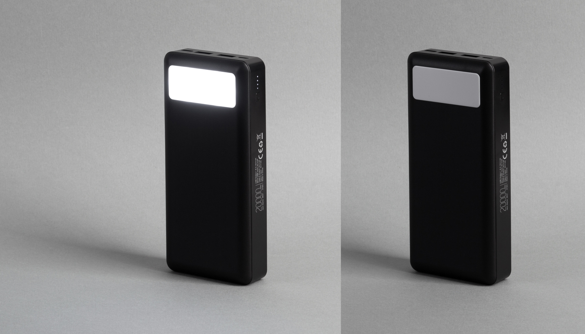 Зарядное устройство "Lumos Max" 20000 mAh с фонариком фото на сайте Print Logo.