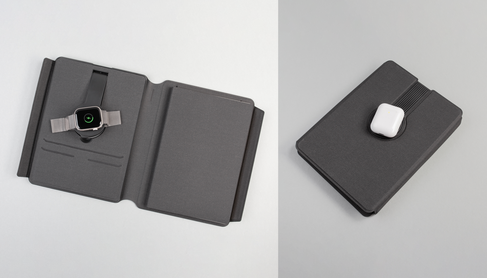 Папка А5 с беспроводным (10W) зарядным устройством 5000 mAh, с MagSafe и блокнотом фото на сайте Print Logo.