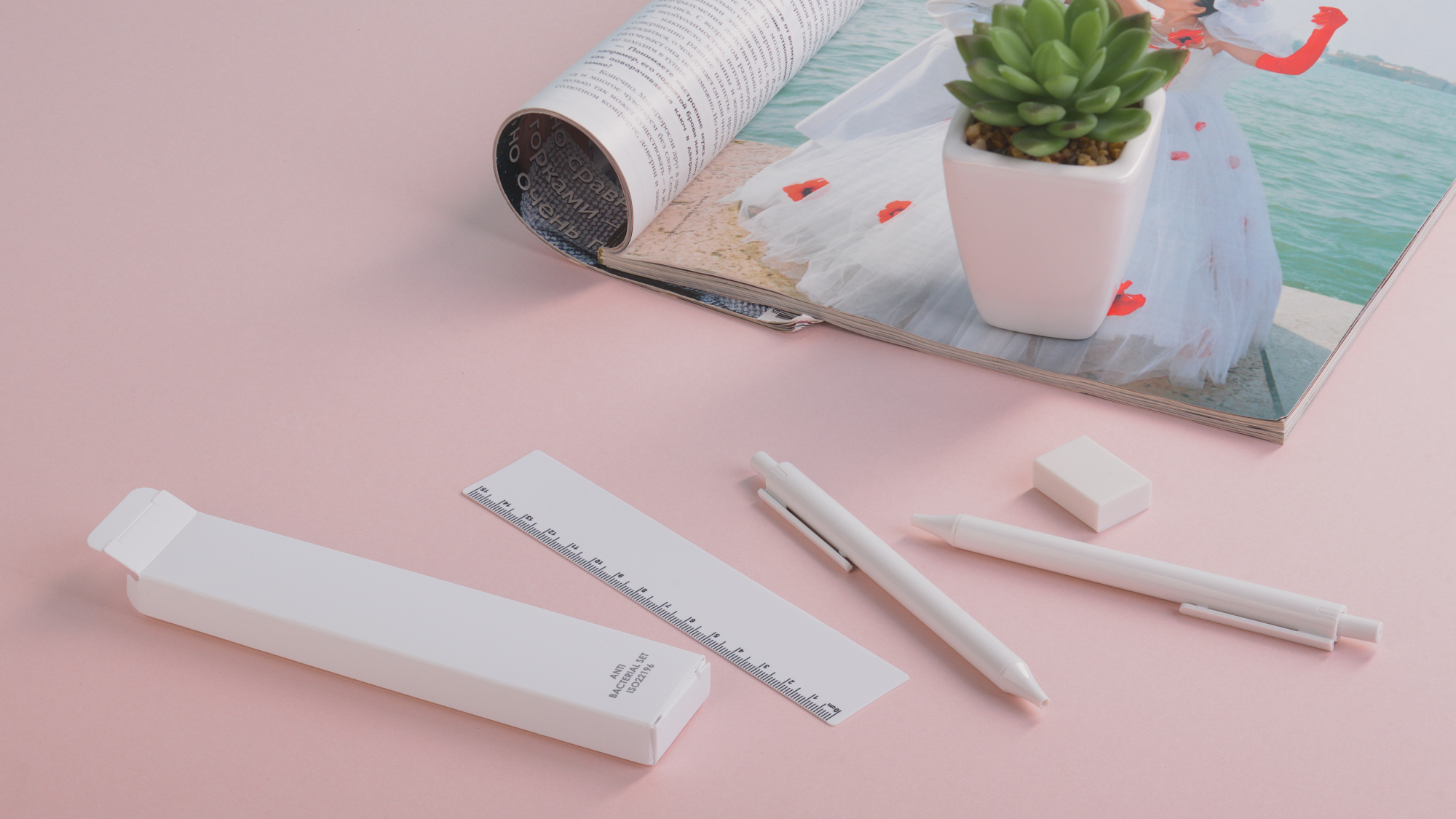 Набор "Combo" канцелярских принадлежностей с антибактериальной защитой фото на сайте Print Logo.