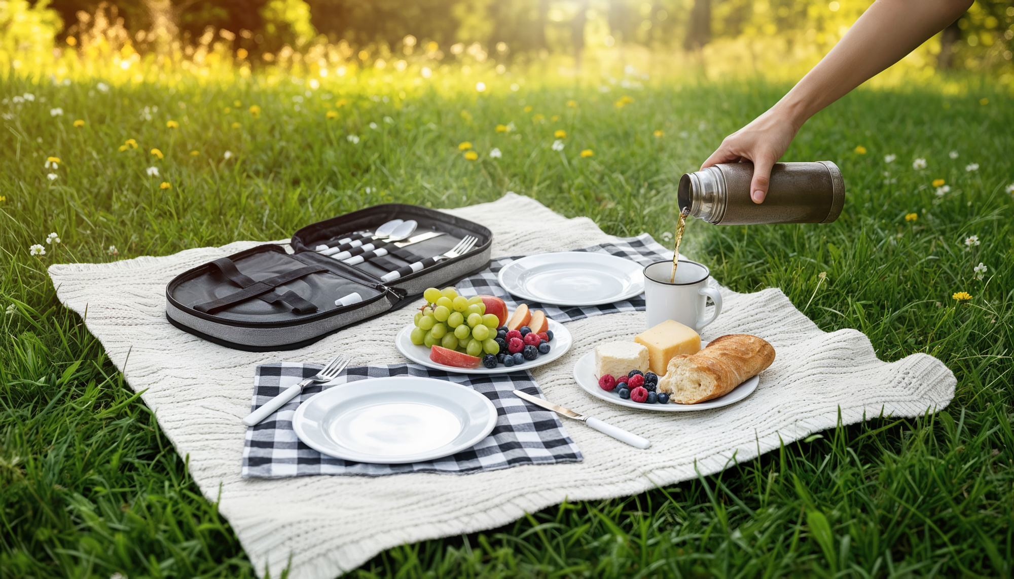 Набор для пикника "Ланч" на 2 персоны фото на сайте Print Logo.