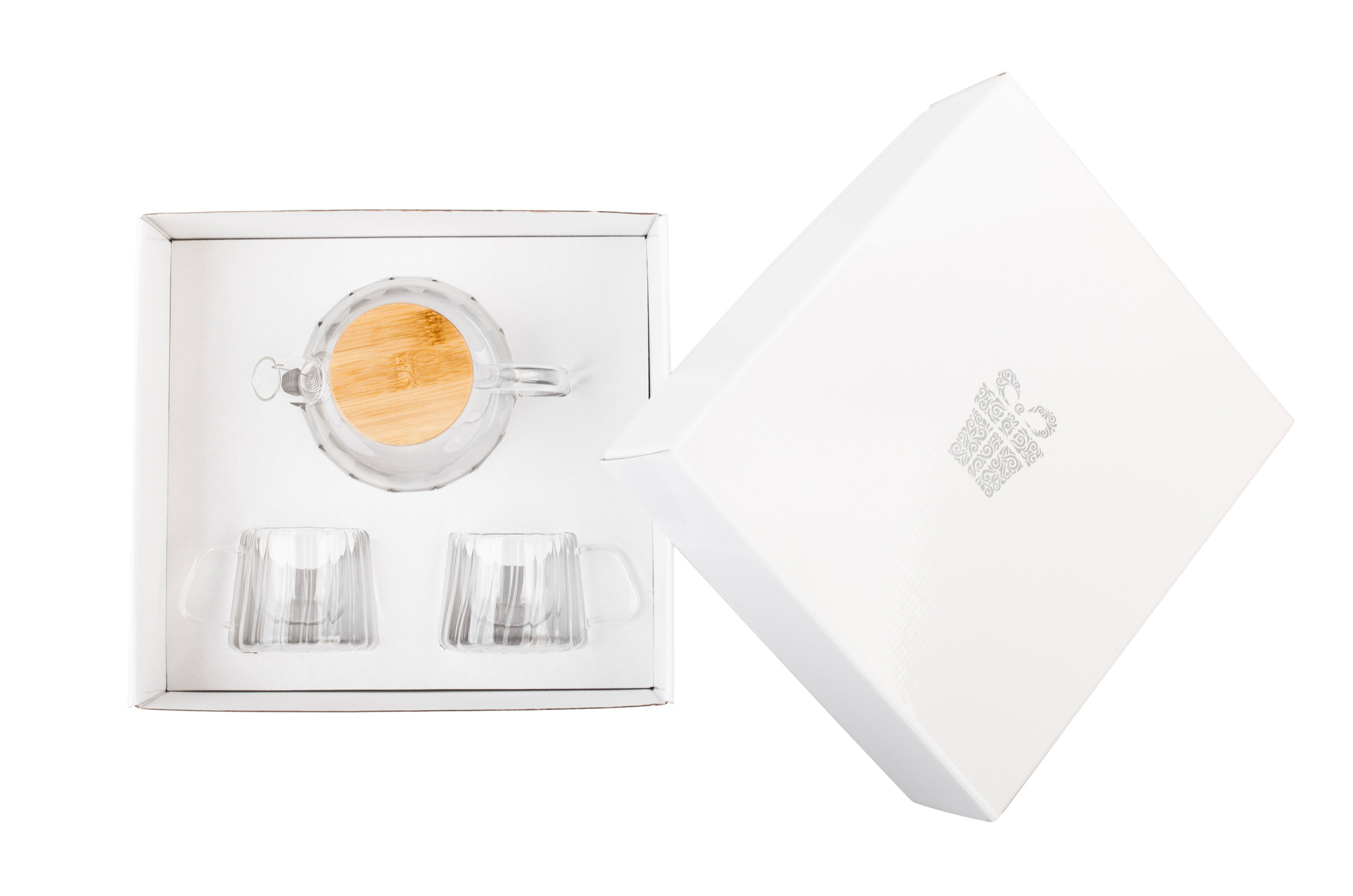 Набор подарочный "Чайные традиции" чайник, 2 кружки фото на сайте Print Logo.