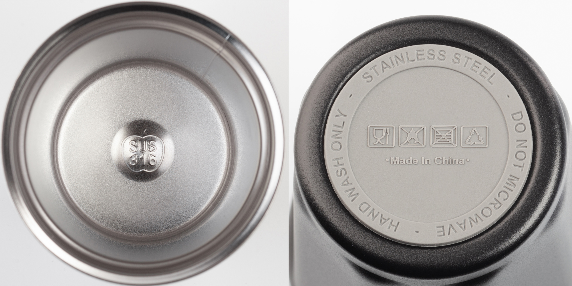 Термостакан "Legend" 390 мл с индикацией температуры, белый — пример нанесения логотипа () | Print Logo