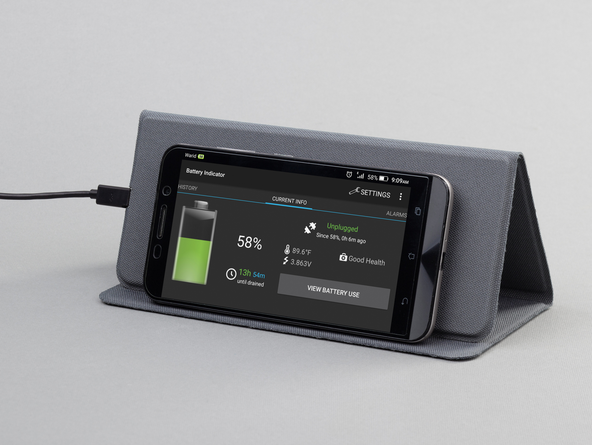 Коврик-трансформер "Cool Gray" с беспроводным зарядным устройством, переработанный пластик (RPET) фото на сайте Print Logo.