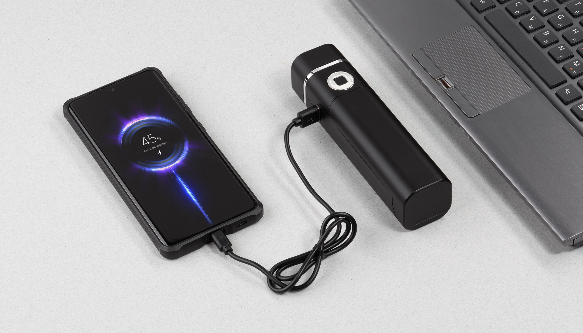 Складная лампа-фонарь "Smart LED" фото на сайте  Print Logo.