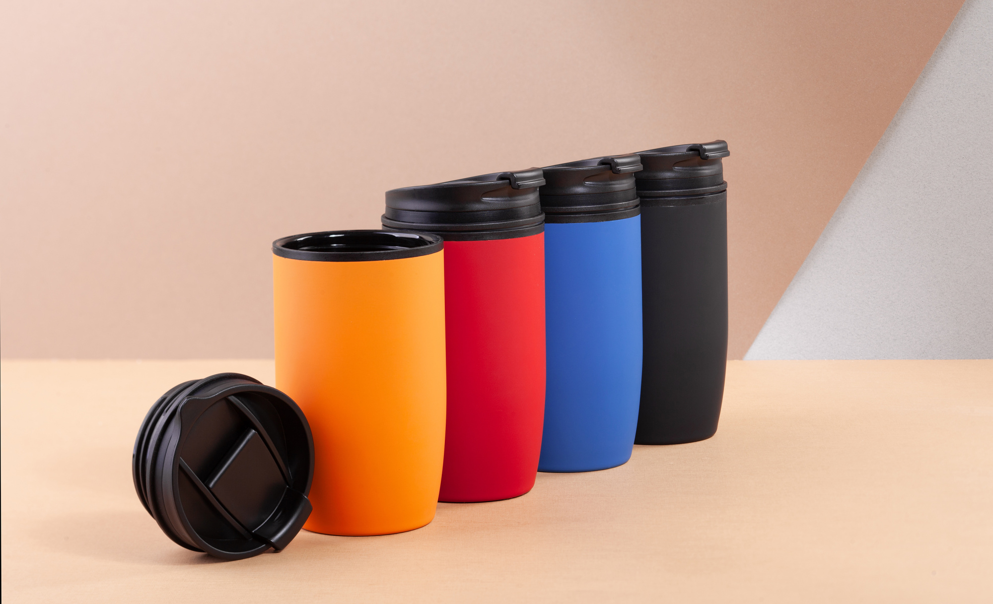 Термостакан "Unicup" 300 мл, покрытие soft touch — пример нанесения логотипа (SOFTOUCH) | Print Logo