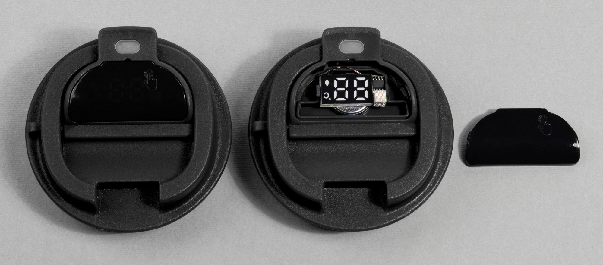 Термостакан "Legend" 390 мл с индикацией температуры, белый — пример нанесения логотипа () | Print Logo