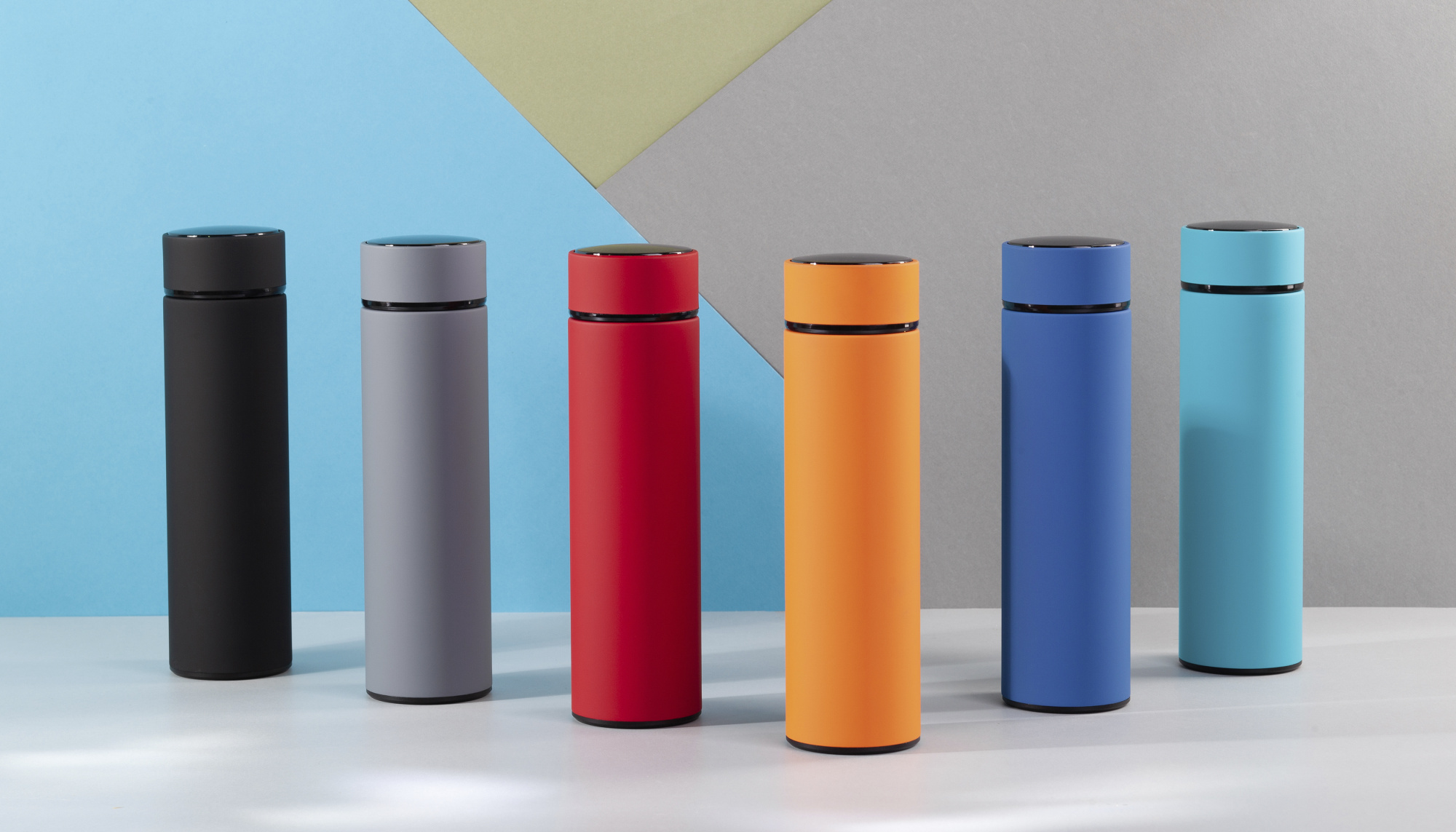 Термос "Бостон" с индикацией температуры, soft touch, 500 мл фото на сайте Print Logo.