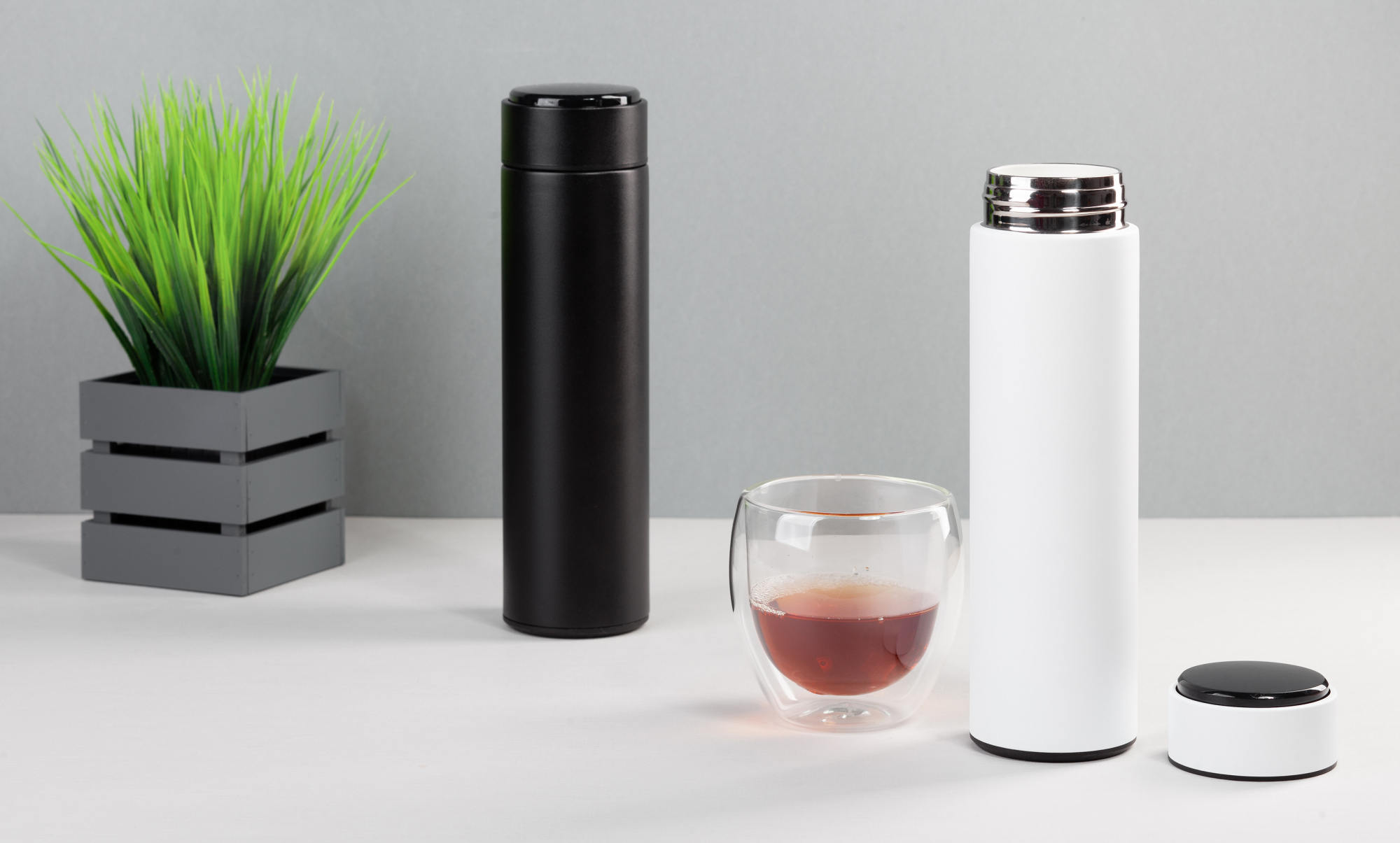 Заварочный термос "Финикс" 500 мл с индикацией температуры фото на сайте Print Logo.